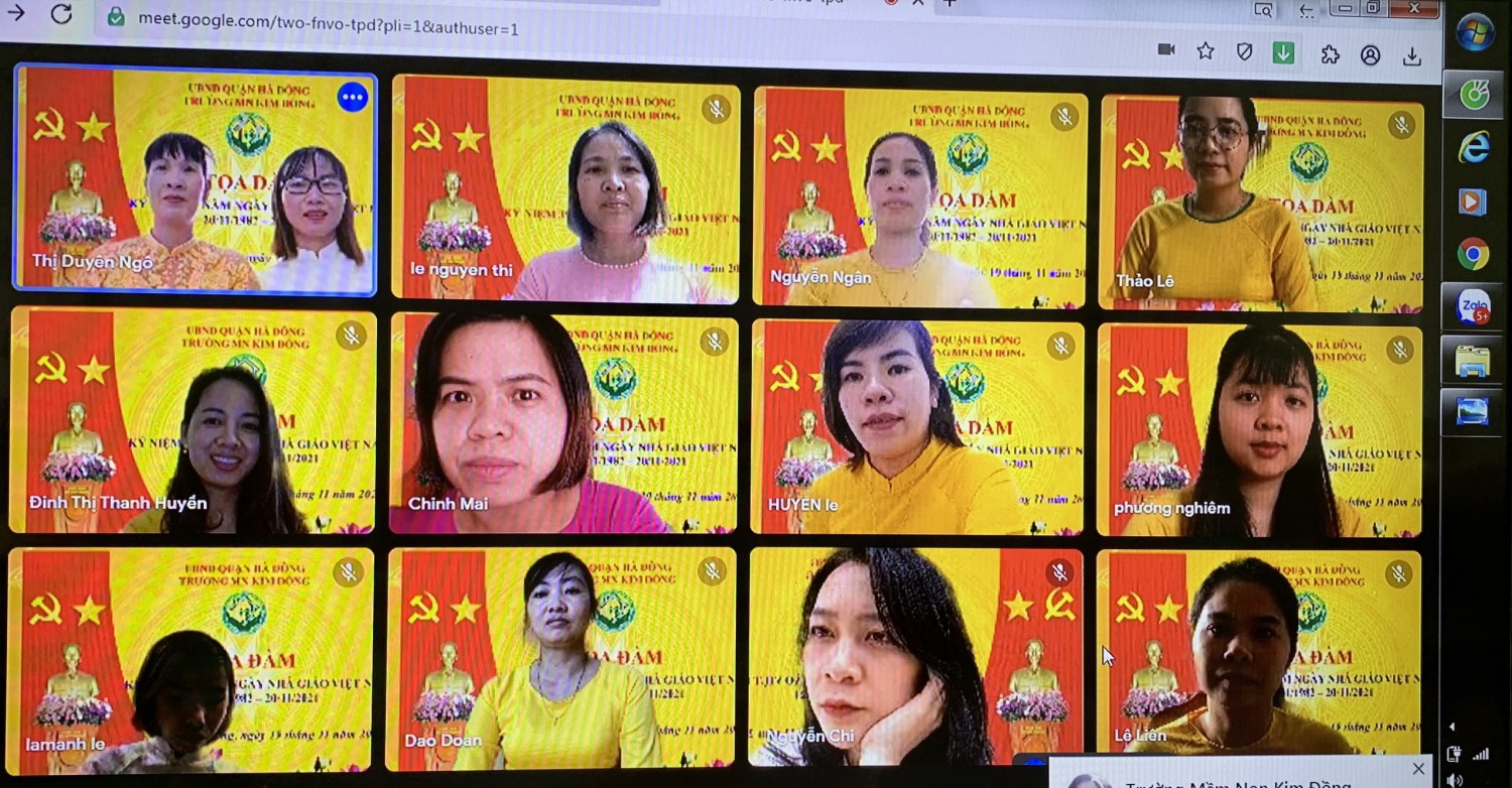 TRƯỜNG MN KIM ĐỒNG TỔ CHỨC TOẠ ĐÀM TRỰC TUYẾN KỶ NIỆM 39 NĂM NGÀY NHÀ GIÁO VIỆT NAM 20/11 NĂM HỌC 2021-2022