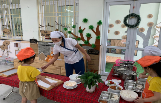 CHUYÊN  ĐỀ “GIỜ ĂN HẠNH PHÚC” CHO CÁC BÉ TRƯỜNG MN KIM ĐỒNG.