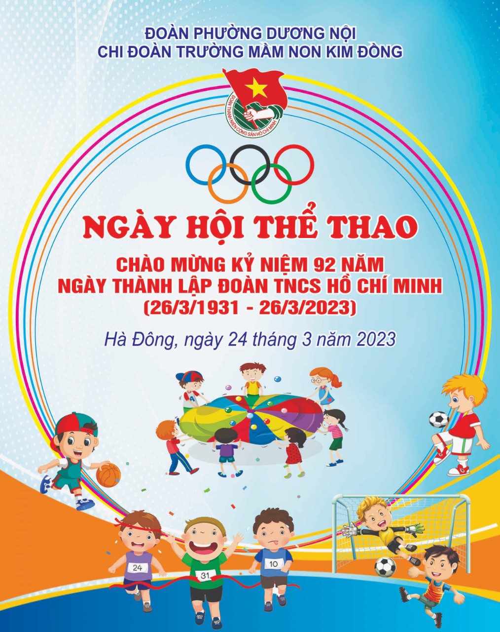 CHI ĐOÀN TRƯỜNG MN KIM ĐỒNG – NGÀY HỘI BÉ VUI KHỎE